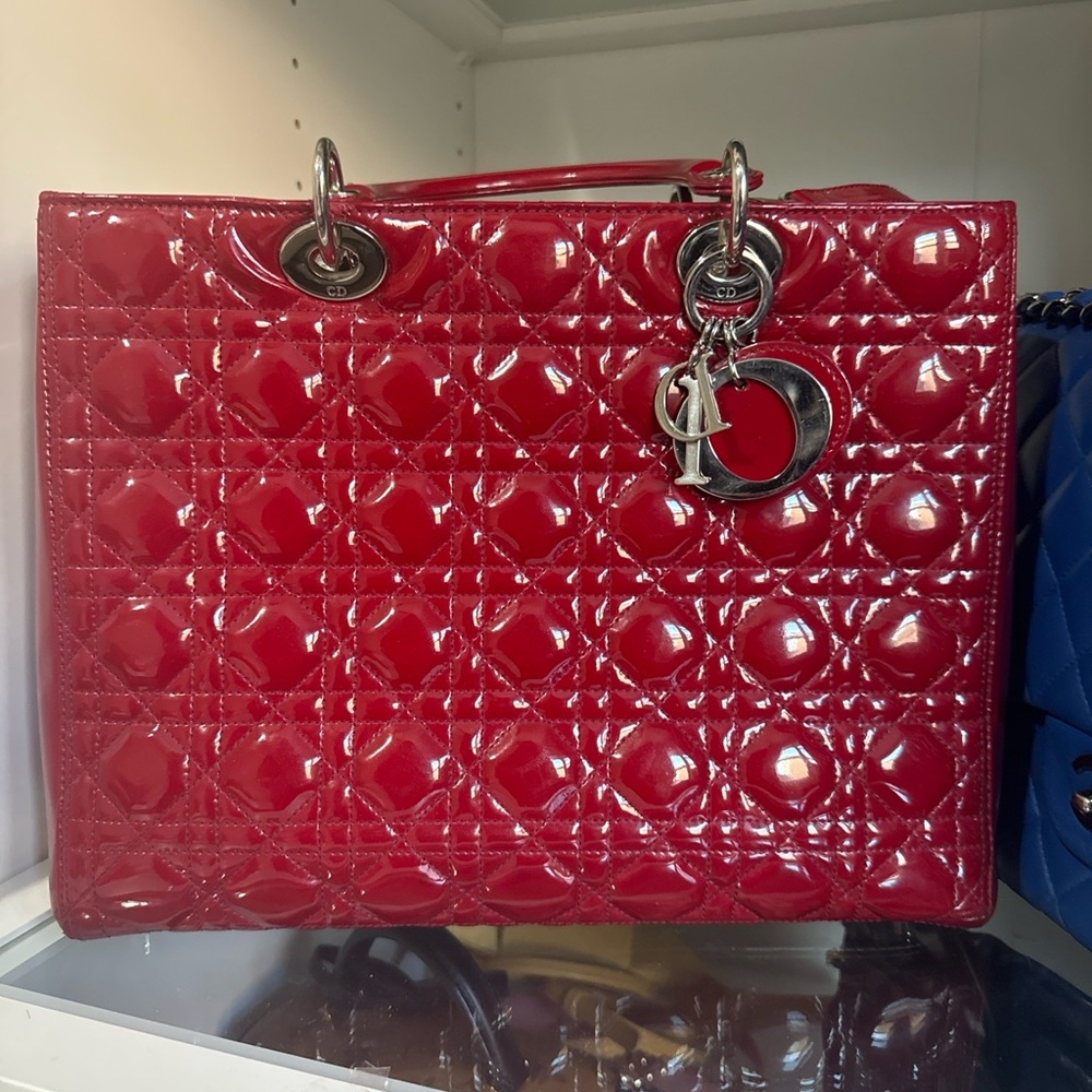 Lady Dior Shiny Red Quilted
